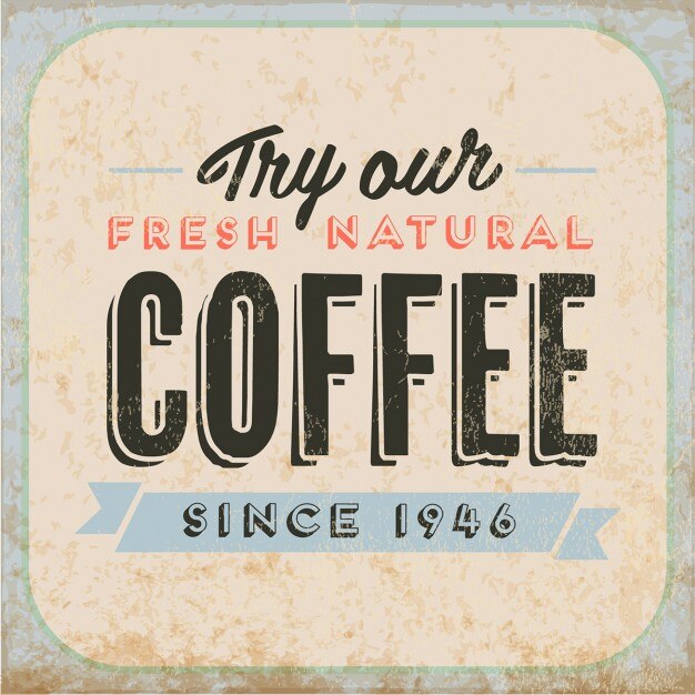 Vettore gratuito retro priorità bassa del caffè