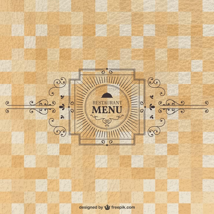 Vettore gratuito retro ristorante menù