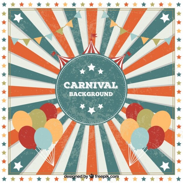 Vettore gratuito retro sfondo carnevale