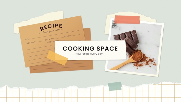 Vettore gratuito ricette vintage grafica del canale youtube