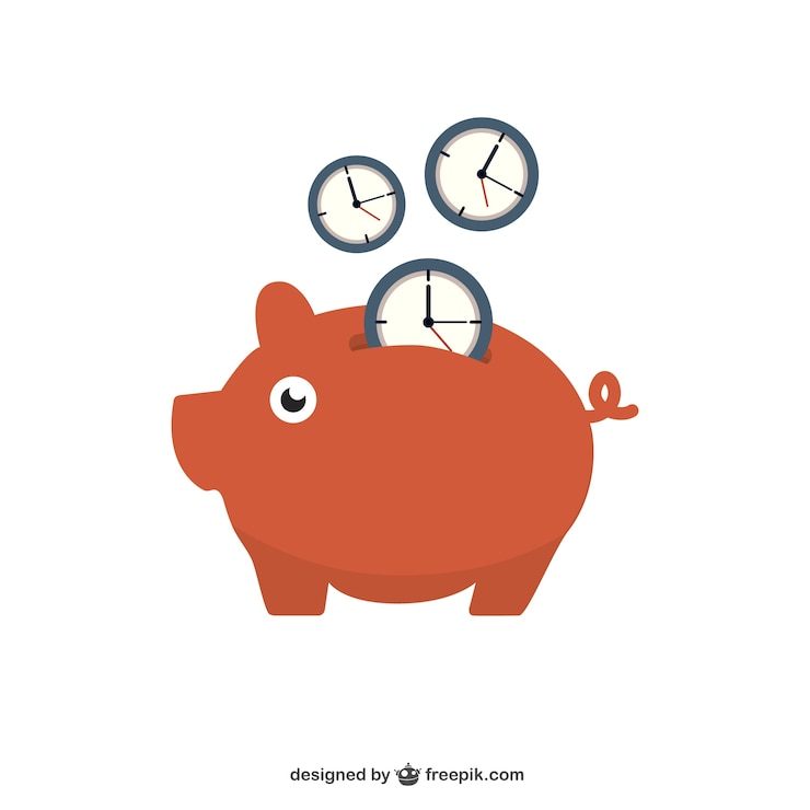 Vettore gratuito risparmio di tempo