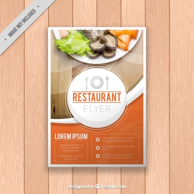 Vettore gratuito ristorante modello di brochure
