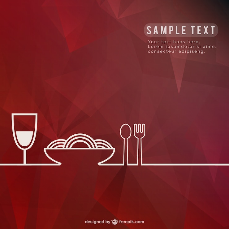 Vettore gratuito ristorante template di sfondo