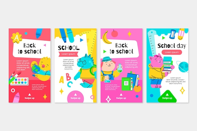 Ritorno a scuola raccolta di storie su Instagram