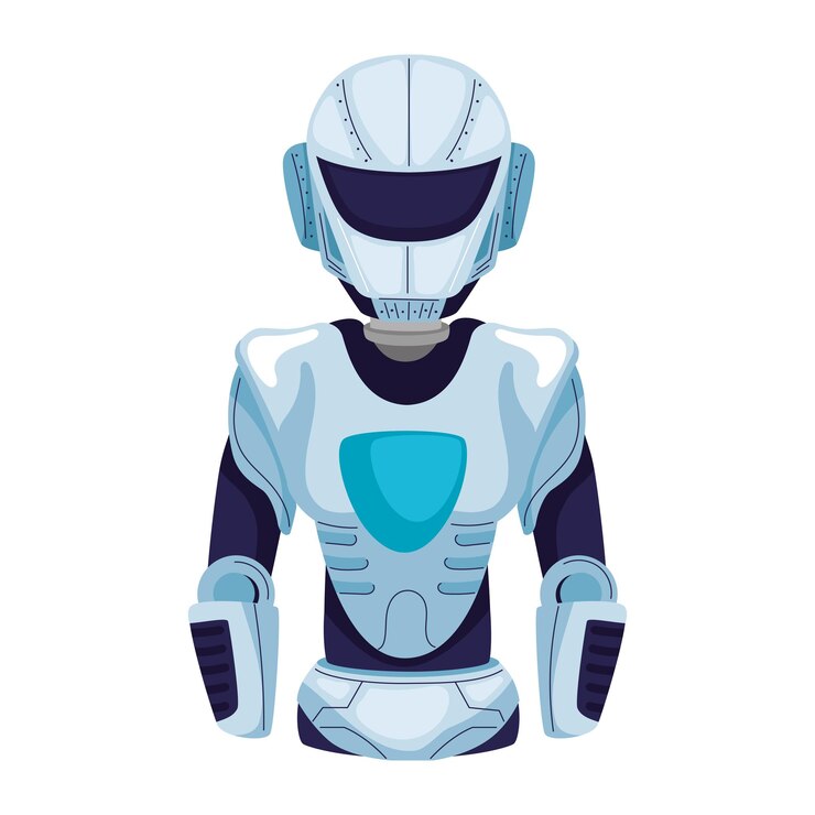 Vettore gratuito robot ai tecnologia cyborg