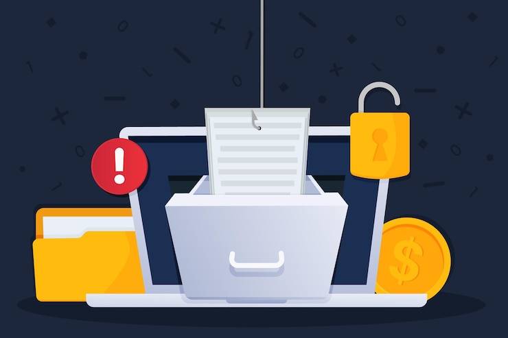 Vettore gratuito rubare i dati illustrati