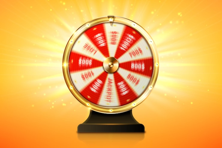 Vettore gratuito ruota della fortuna spin casinò roulette fortunata gioco d'azzardo con premi in denaro perdere e jackpot vincere settori gioco d'azzardo lotteria o lotteria intrattenimento online divertimento illustrazione realistica d