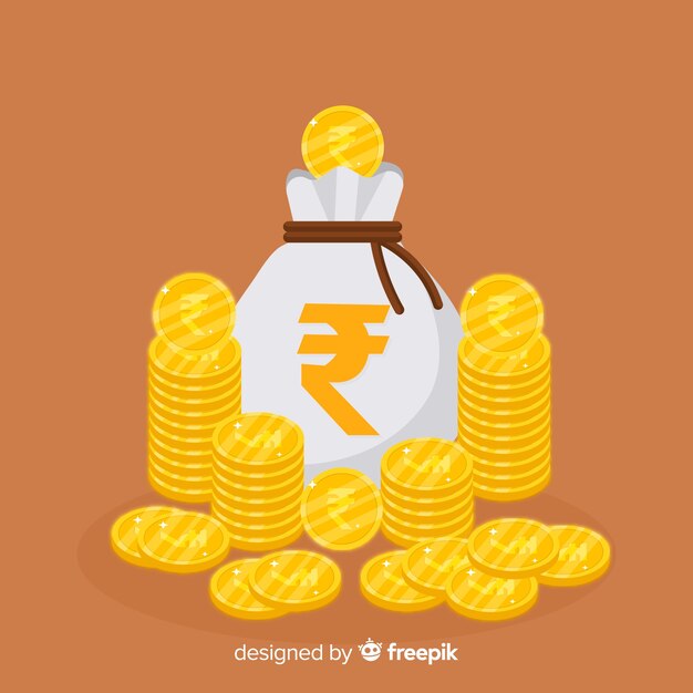 Sacchetto dei soldi della rupia indiana