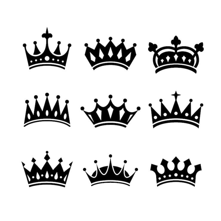 Vettore gratuito sagoma di corona design piatto