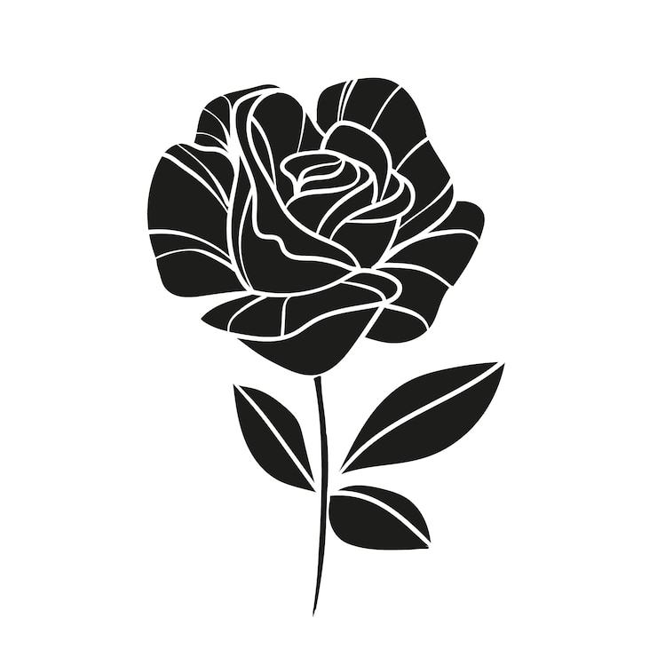 Vettore gratuito sagoma rosa design piatto
