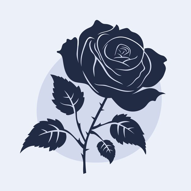 Sagoma rosa design piatto