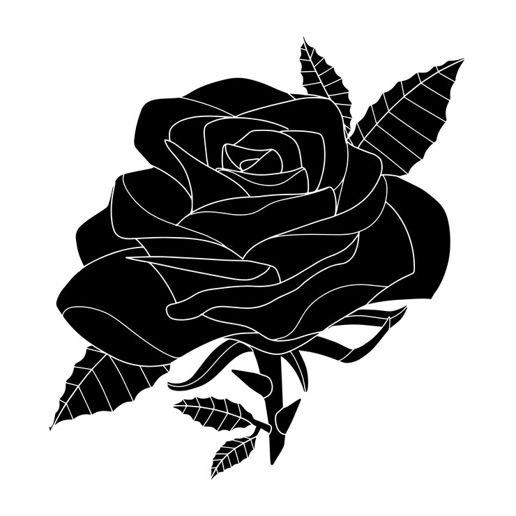 Vettore gratuito sagoma rosa disegnata a mano