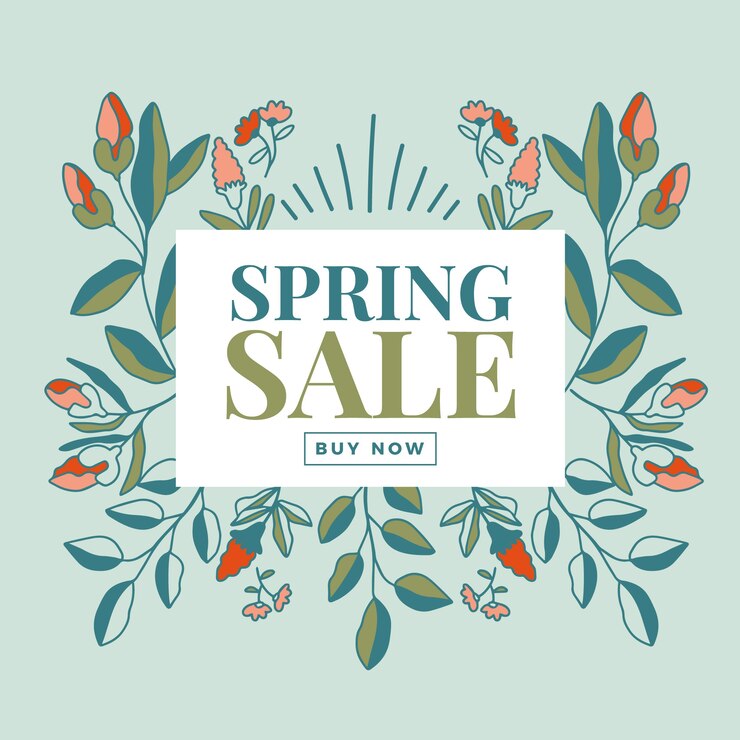 Vettore gratuito saldi di primavera disegnati a mano