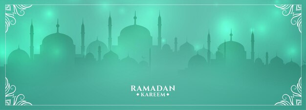 Saluto lucido della moschea del ramadan kareem