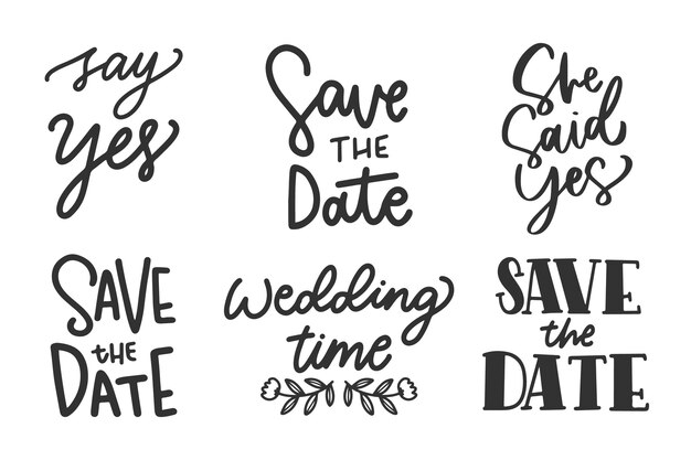Salva la data calligrafia del matrimonio