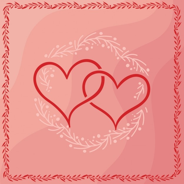 Vettore gratuito san valentino cuori sfondo