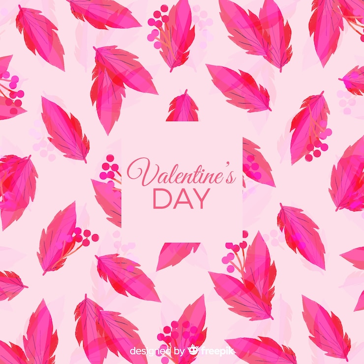 Vettore gratuito san valentino lascia sfondo