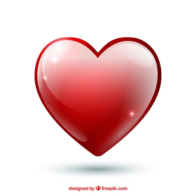 San Valentino sfondo con cuore rosso