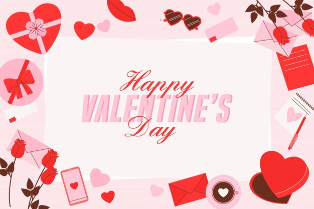 San Valentino sfondo piatto