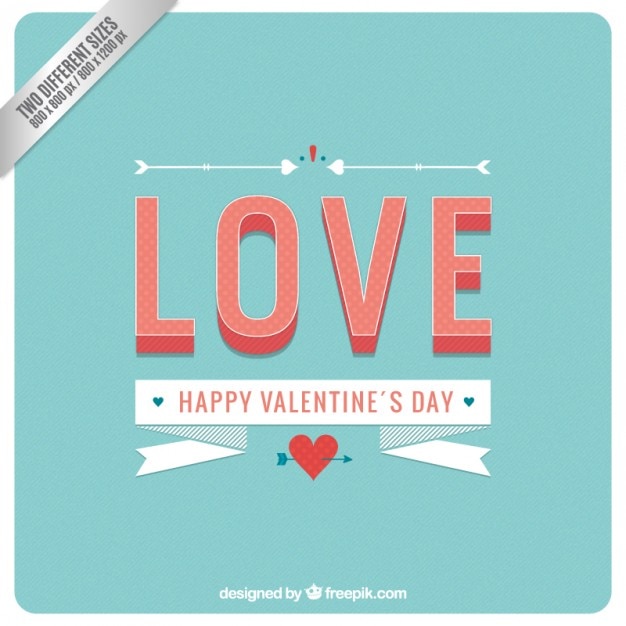 Vettore gratuito san valentino vintage giorno lettering sfondo