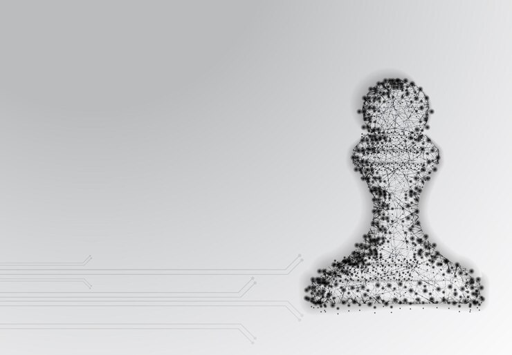 Vettore gratuito scacchi pedone astratto low poly wireframe design strategia concetto da punto e linea illustrazione vettoriale