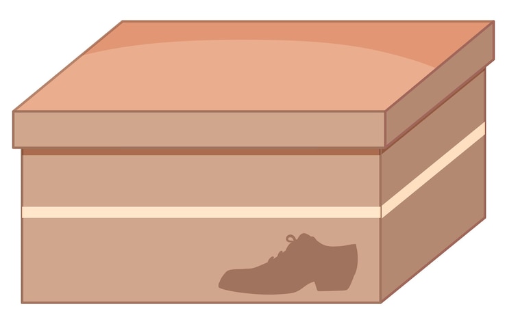 Vettore gratuito scatola di scarpe isolata su bianco