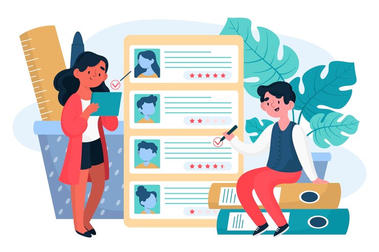 Vettore gratuito scelta del concetto di lavoratore illustrato