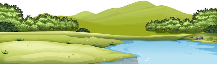 Vettore gratuito scena di paesaggio naturale