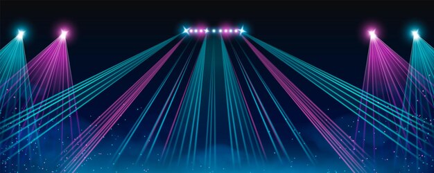 Scena di spettacolo di illuminazione teatrale