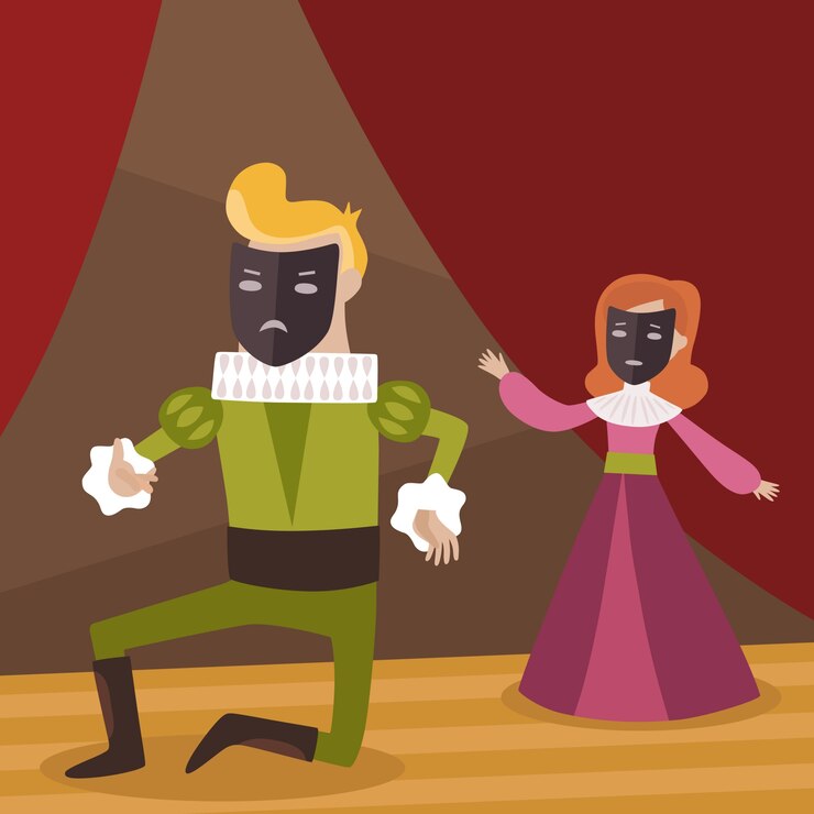 Vettore gratuito scena teatrale