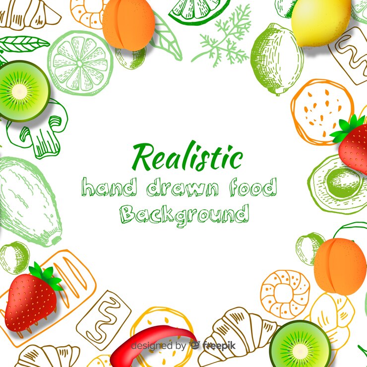 Vettore gratuito scenario alimentare realistico
