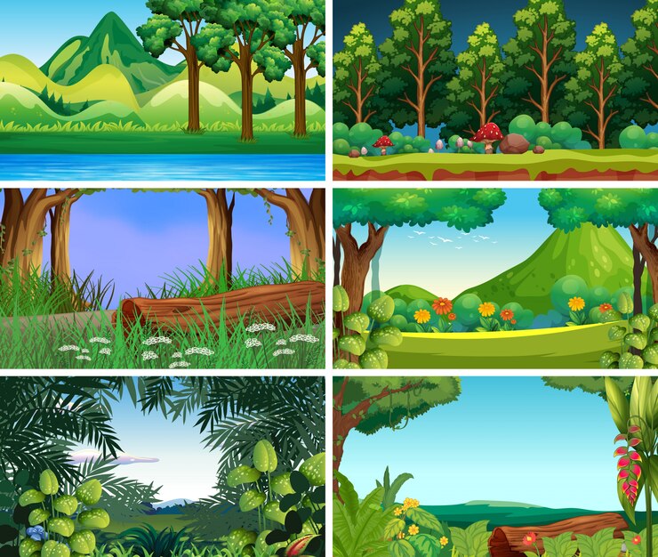 Vettore gratuito scene di natura paesaggio vuoto, vuoto
