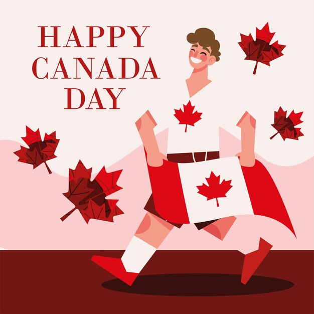 Scheda di celebrazione del giorno del Canada felice