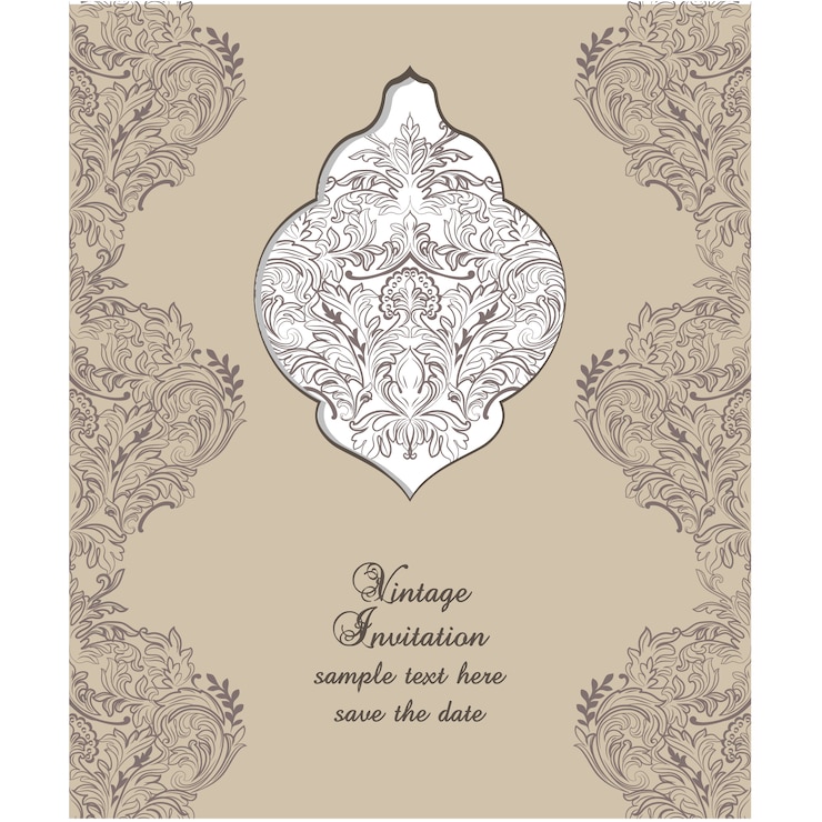 Vettore gratuito scheda di disegno ornamentale