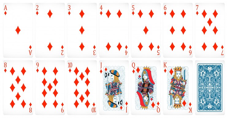 Vettore gratuito schede di poker set di club con design posteriore