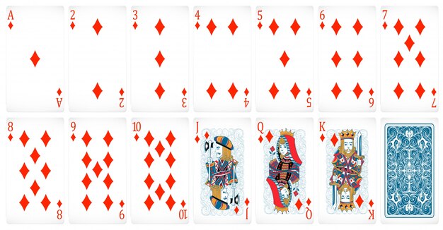 Schede di poker set di club con design posteriore