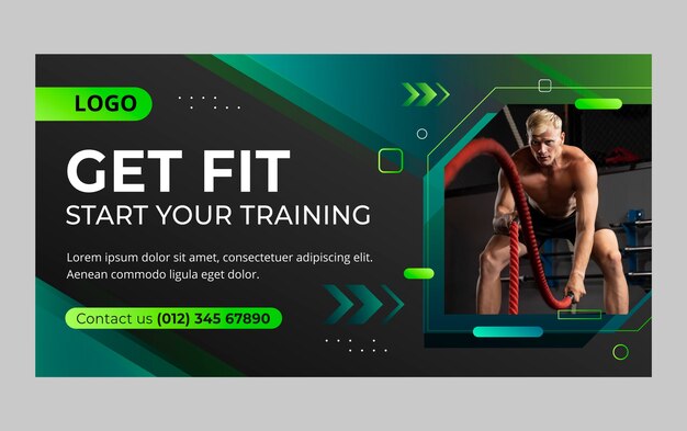 Schema di Facebook per la palestra di fitness Gradient