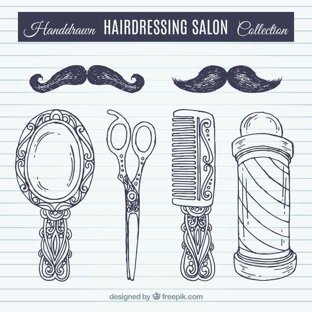 Schizzi accessori Barber Vintage