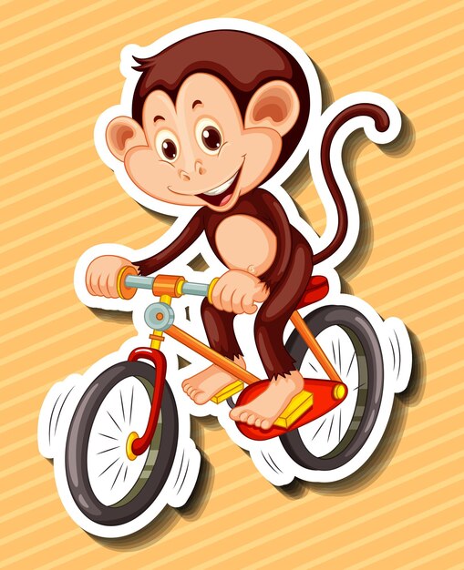 Scimmietta in bicicletta