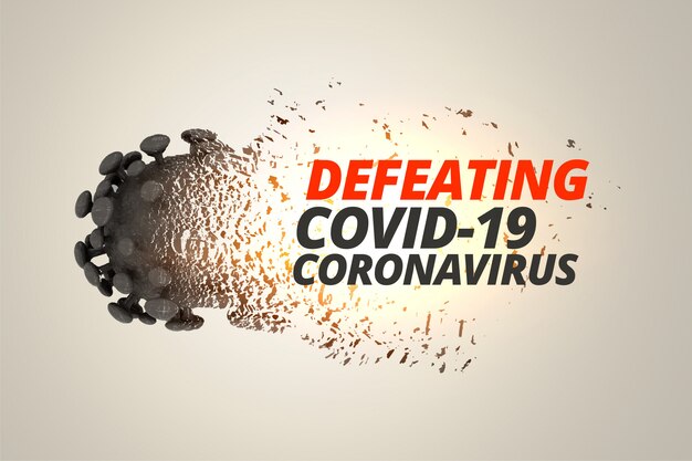 Sconfiggere e distruggere il concetto di coronavirus covid19