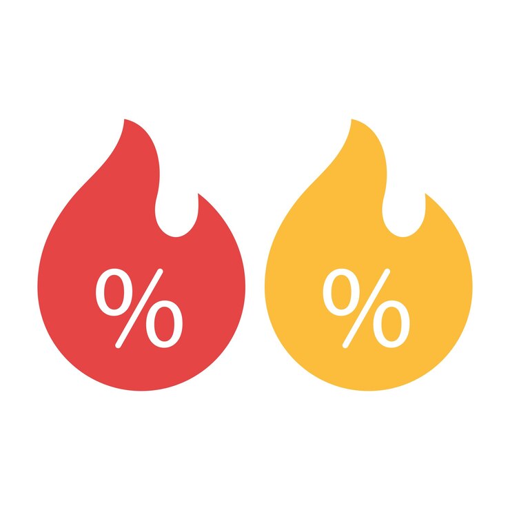 Vettore gratuito sconto flame red e orange