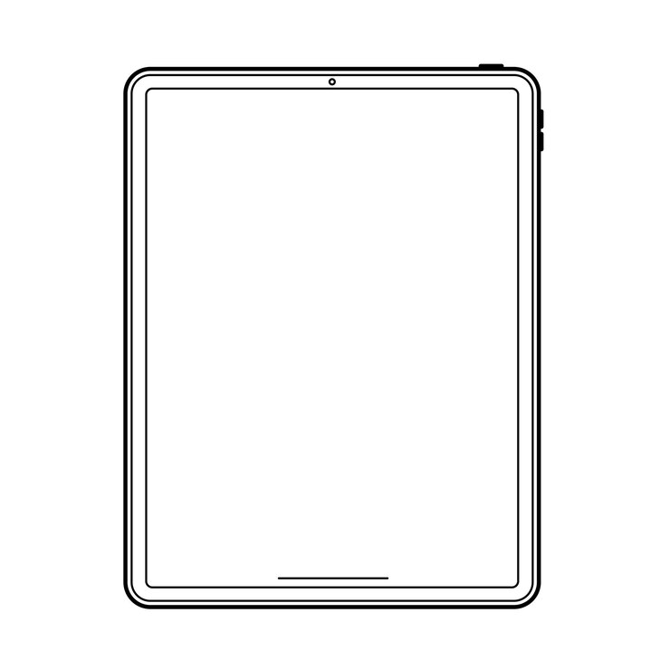 Vettore gratuito scorri il contorno del tablet per il design ui ux