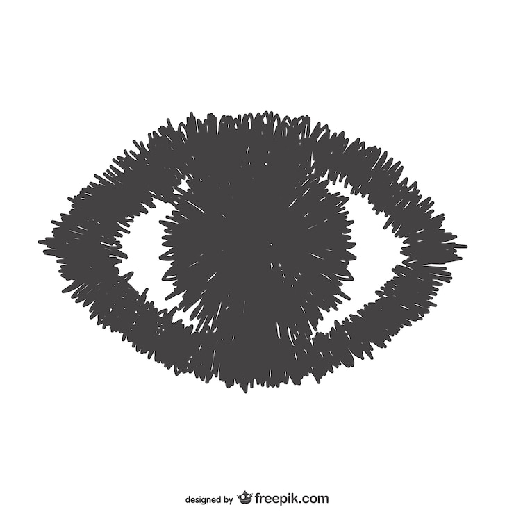 Vettore gratuito scribble eye vettoriale