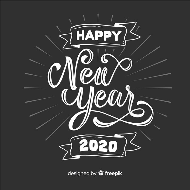 Scritte d'epoca felice anno nuovo 2020