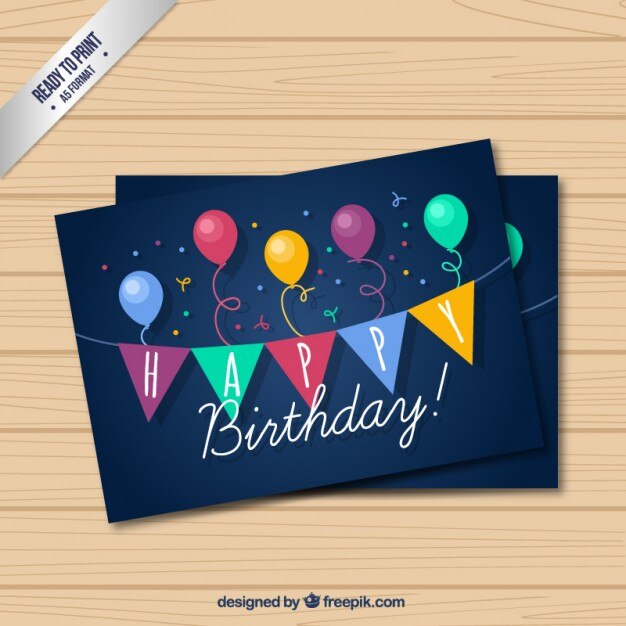 Vettore gratuito scuro biglietto d'auguri blu