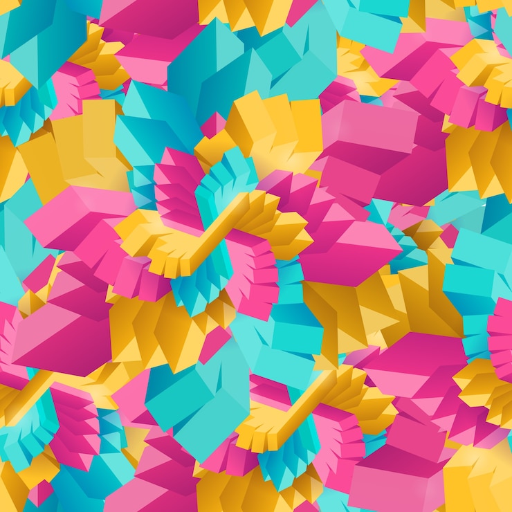 Vettore gratuito seamless con rettangoli decorativi geometrici multicolori astratti