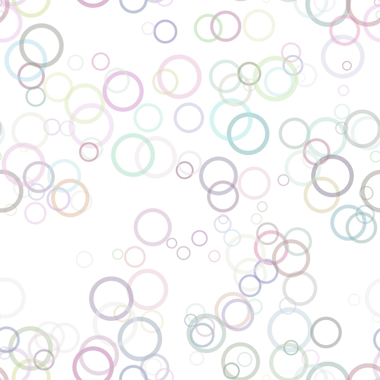 Vettore gratuito seamless geometric circle pattern background - disegno grafico vettoriale da anelli con effetto opacità