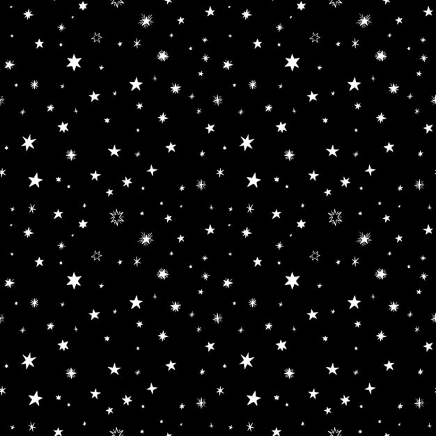 Vettore gratuito seamless pattern con stelle handdrawn