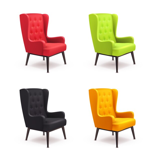 Sedia Realistico Icon Set