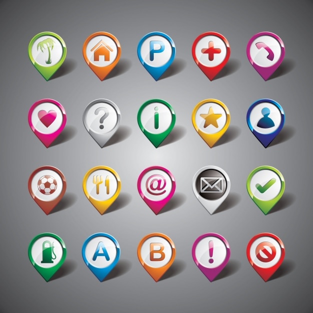 Vettore gratuito segnaposto collezione colorata